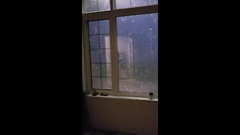 Intense Hail Storm Hammers House