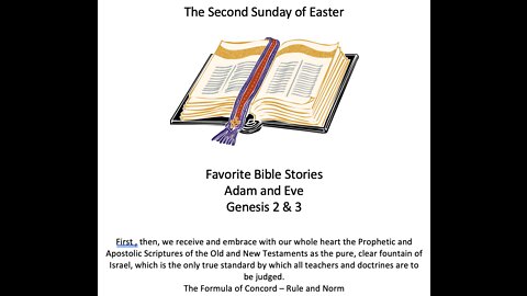 22-04-24 Sunday Elective - Adam and Eve