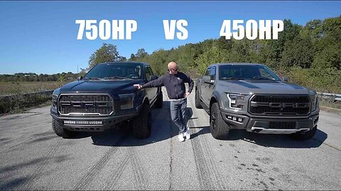 Here's What Happened When A STOCK Raptor Took On A 750HP "Fake" Raptor