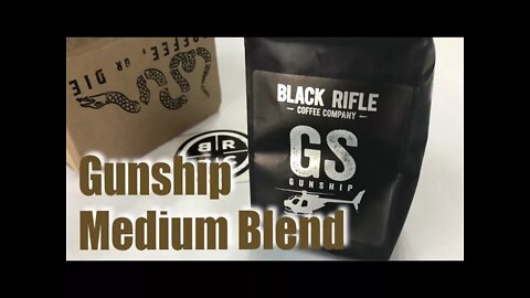 Gunship medium roast blend coffee from the Black Rifle Coffee Company review