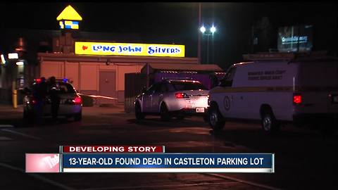 13-year-old shot, killed outside Long John Silvers near Castleton Square Mall