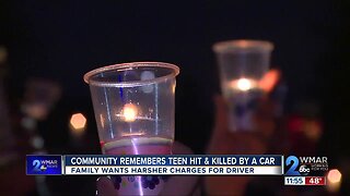 Community remembers teen hit, killed by car