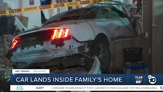 Car crashes into family's Mt. Hope home