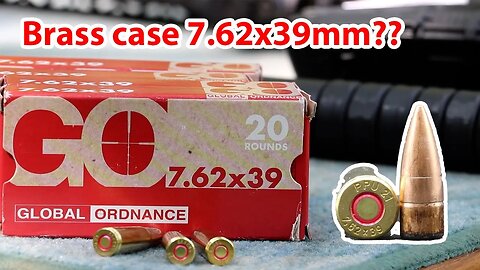 7.62x39mm, 123gr FMJ, Global Ordnance (PPU) Brass Case