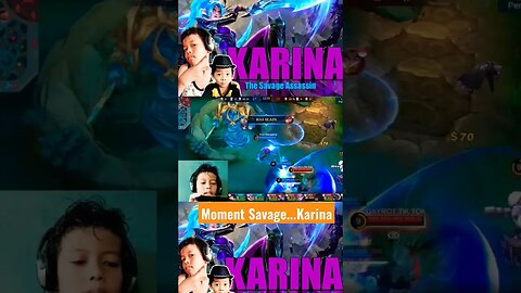 Karina So Unstoppable,. Savage is so Easy 😂 #razimaruyama #mobilelegend#savage #karina #karinasavage