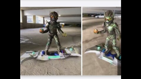 Dad creates custom green goblin costume forhisson