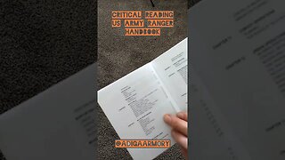 Critical Reading: US Army Ranger Handbook