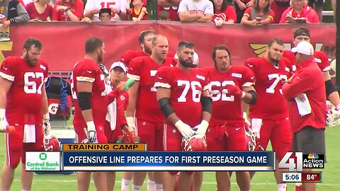 Chiefs offensive line prepares for first preseason game