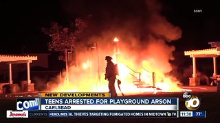2 teens arrested in connection with playground fire