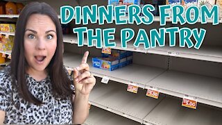 COOKING WITH PANTRY STAPLES | EMERGENCY MEALS | EMPTY SHELVES | AMBER AT HOME
