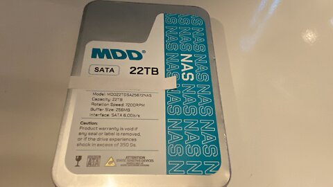 MDD MDD22TS25672NAS 22TB 7200RPM 256MB Cache SATA 6.0Gb/s 3.5inch Internal NAS Hard Drive Renewed