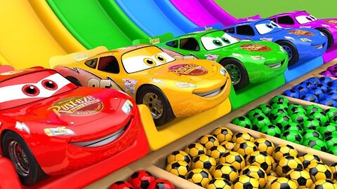 McQueen Car Assembly Surprise Soccer Ball | Street Vehicle with Learn Colors for Kids