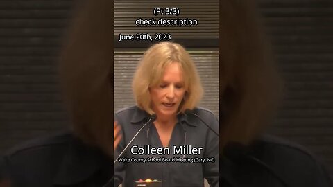 (3/3) Colleen Miller Public Comment (06-20-2023) #shorts #shortsfeed #news #politics #school