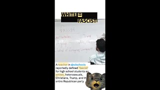 White men are FASCIST. Taught to Kids! TikTok Cringe #Shorts