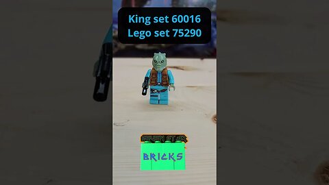 Knock Off Lego Star Wars King Greedo minifigure vs actual Lego Star Wars Greedo minifigure