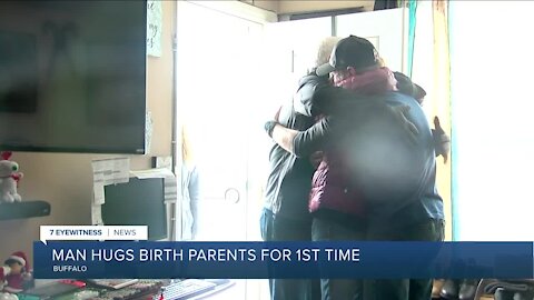 Buffalo man hugs birth parents for the first time after 43 years