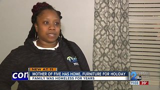 Mother of 5, gets home, furniture in time for Thanksgiving holiday