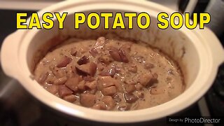 What's Cooking with The Bear? The most amazing loaded potato soup ever. #easyrecipe#crockpotcooking