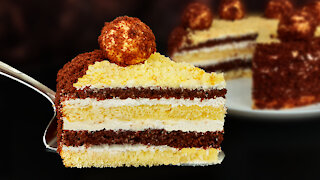 Smetannik cake is a delicate and delicious homemade cake. A simple sour cream cake recipe