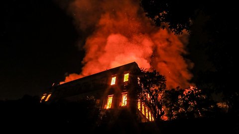 A Massive Fire Destroys Brazil's 200-Year-Old National Museum