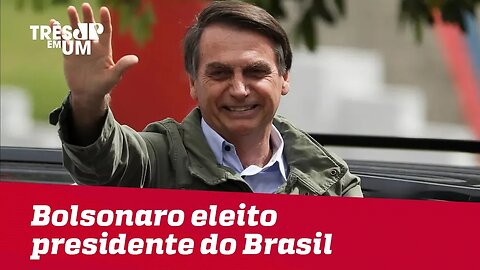 Bolsonaro eleito presidente do Brasil com 55,13% dos votos válidos