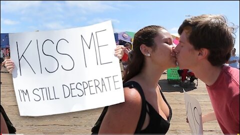 Kiss Me I'm Desperate | Funny Prank Video