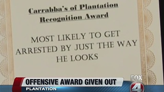 Controversial Carabba's Award