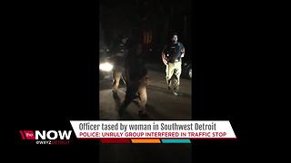 Police officer tased by civilian