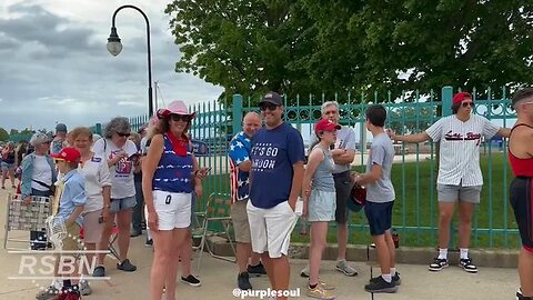 MAGA Patriots are ready for President Trump's campaign speech in Racine, Wisconsin!