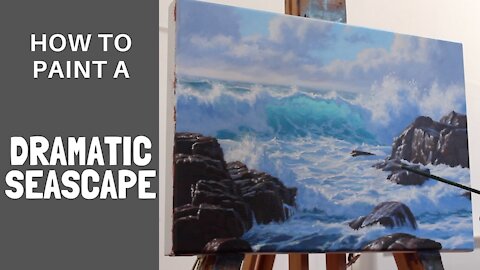 How to Paint a DRAMATIC SEASCAPE in 5 Easy Steps
