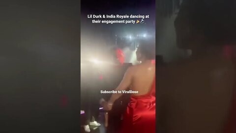 Lil Durk & India Royale dancing at their engagement party 🎉💍