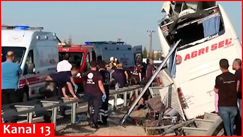 Passenger bus crashed in Turkey's Ankara city: 9 dead, 26 injured