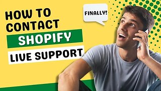 How To Contact Shopify Live Support!💬