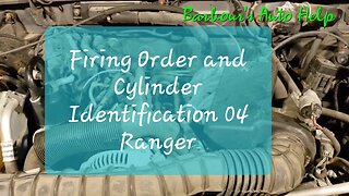 Firing Order and Cylinder Identification 04 Ford Ranger 3.0L