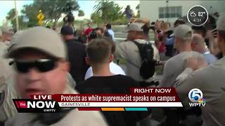 Protests greet white nationalist Richard Spencer in Gainesville