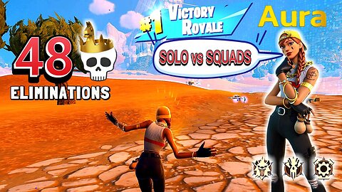 FORTNITE 48 ELIMINATIONS WINS: Aura Skin | Gameplay Solo vs Squads PC With XBOX Elite series 2