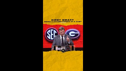 @coachkirbysmart Being a leader comes at a cost