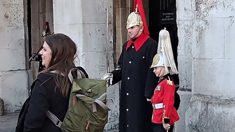 Young boy meets his hero's The blues and royals #horseguardsparade