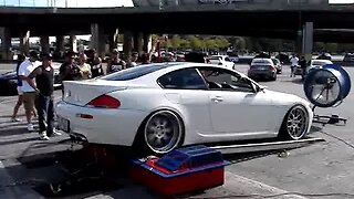 Epic M6 dyno pull; eisenmann race exhaust deep lip wheels owned by Elite Importz, MD