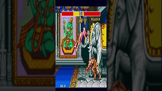 Chunli vs Dhalsim em um super duelo no "Street Fighter 2 (Mega Drive) #shorts
