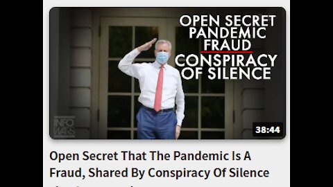 Open Secret That The Pandemic Is A Fraud, Shared By Conspiracy Of Silence