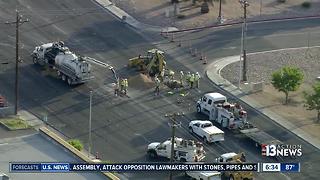 Gas leak shutting down roadway Eastern, near Flamingo