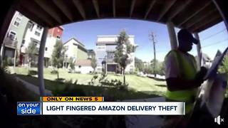 CAUGHT ON CAMERA: Amazon delivery driver caught stealing package