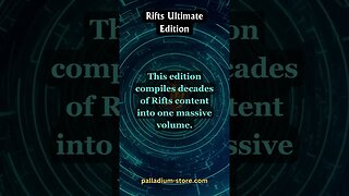 Rifts - Rifts RPG - Rifts Ultimate Edition - Palladium Books