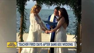 Lesbian teacher fired from Miami Catholic school after marrying 'love of my life'