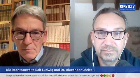 ⁣20:IV Live -14.11.2021 - Corona aus Sicht des Juristen - RA Ralf Ludwig mit Ra Dr. Alexander Christ