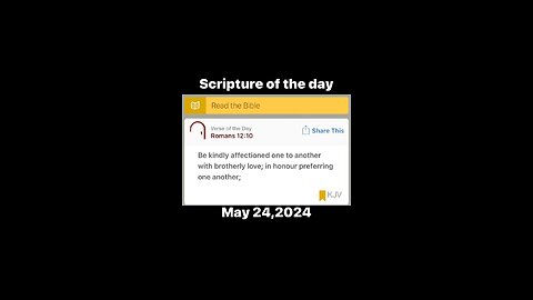 05/24/24 Scripture of the Day