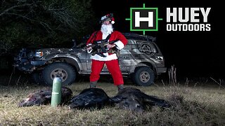 Santa goes Hog hunting in Texas