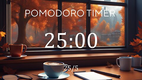 25/5 Pomodoro Technique🌄 Jazz music + Frequency for Relaxing, Studying and Working 🌄