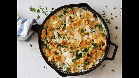 Skillet Chicken Tortellini Alfredo